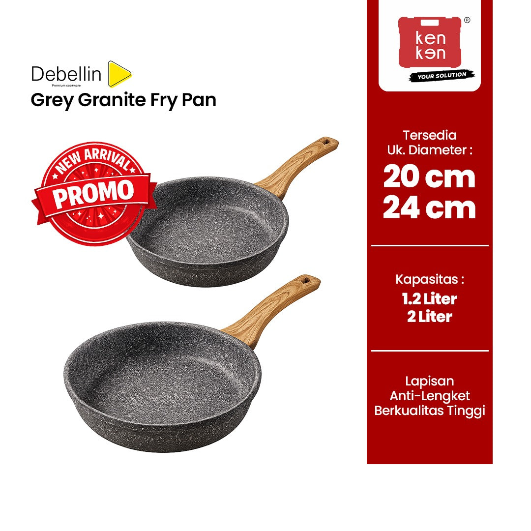 DEBELLIN Grey Granite Fry Pan 24 Cm