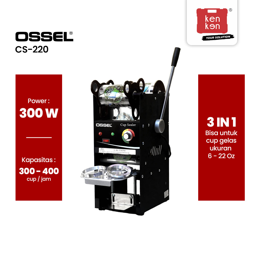 OSSEL Mesin Cup Sealer 3in1 22OZ CS-220