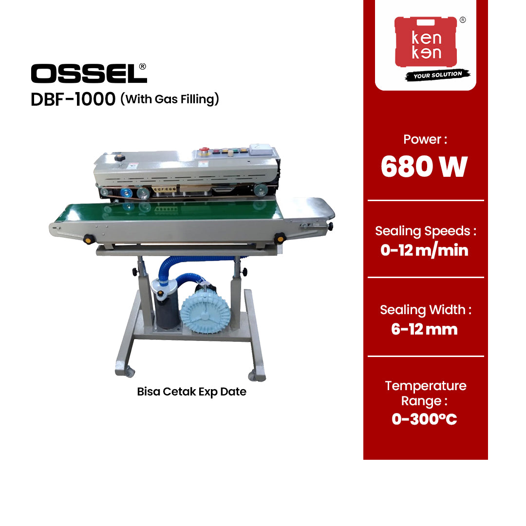 OSSEL Continuous Band Sealer With Gas Filling DBF1000