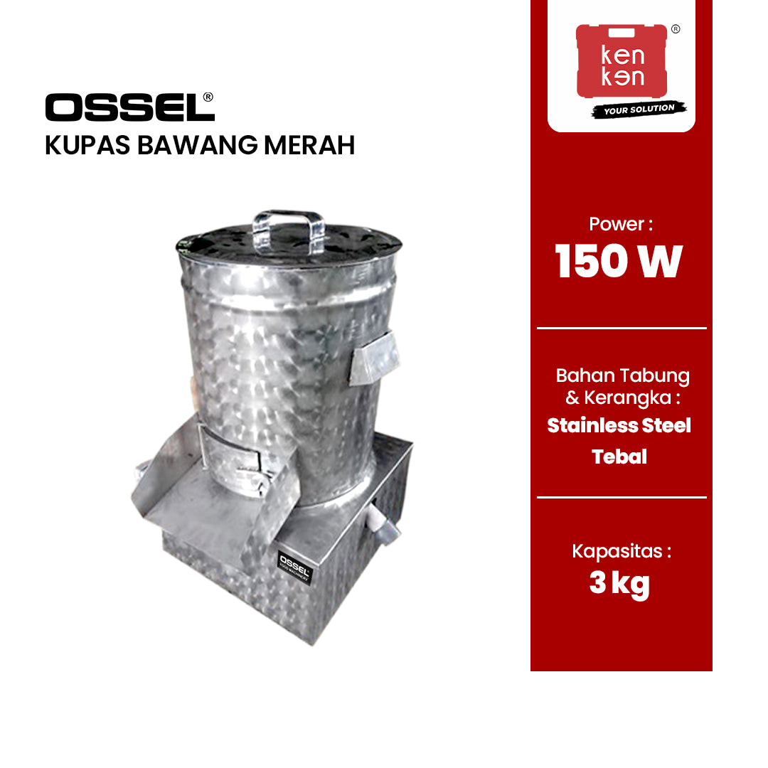 Mesin kupas bawang merah OSSEL kapasitas 3 kg