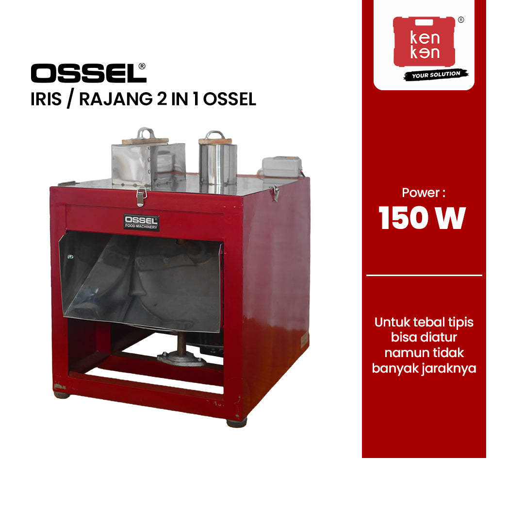 Mesin rajang 2in1 OSSEL untuk potongan bulat dan stik