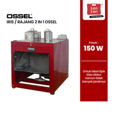 Mesin rajang 2in1 OSSEL untuk potongan bulat dan stik