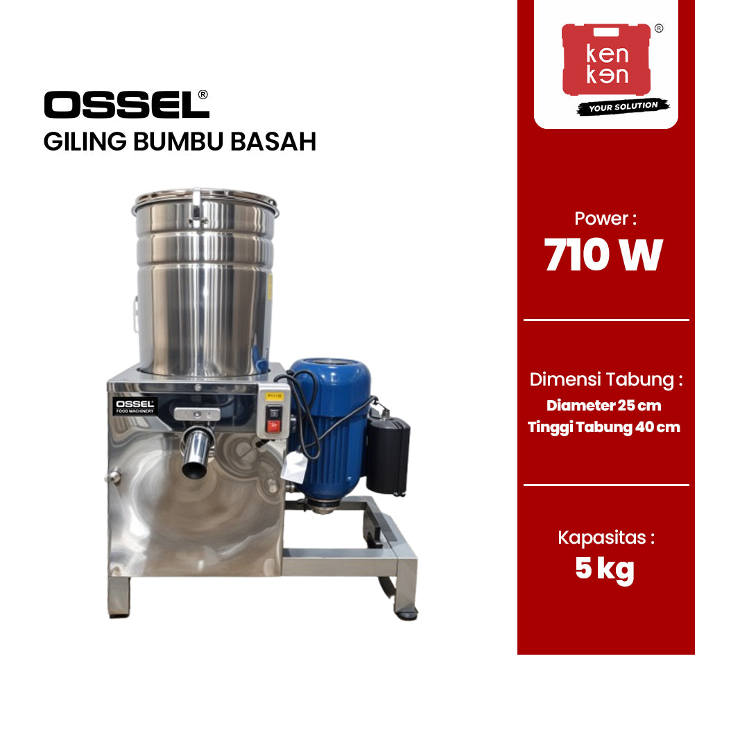 OSSEL Mesin Giling Bumbu Basah 5 Kg Stainless Steel