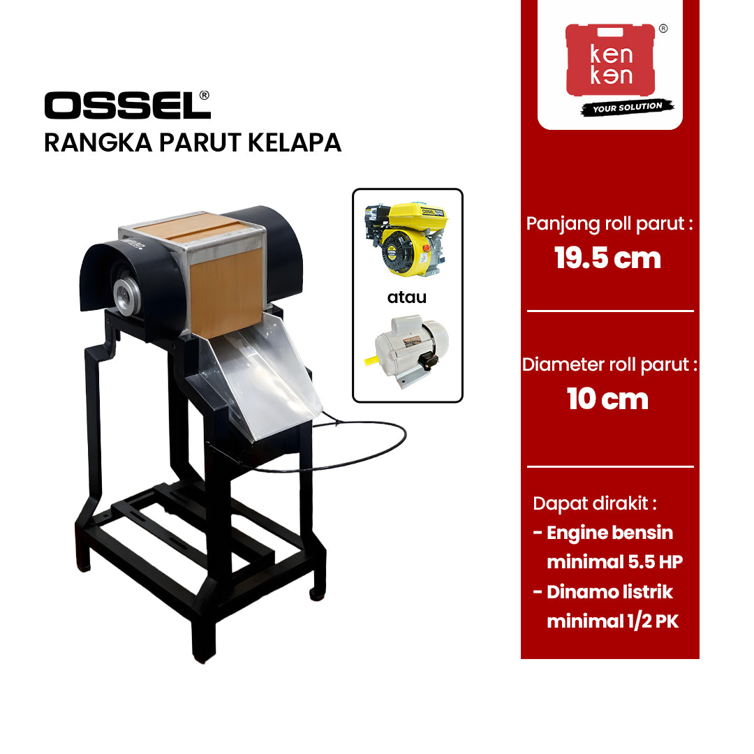 Rangka mesin parut kelapa OSSEL