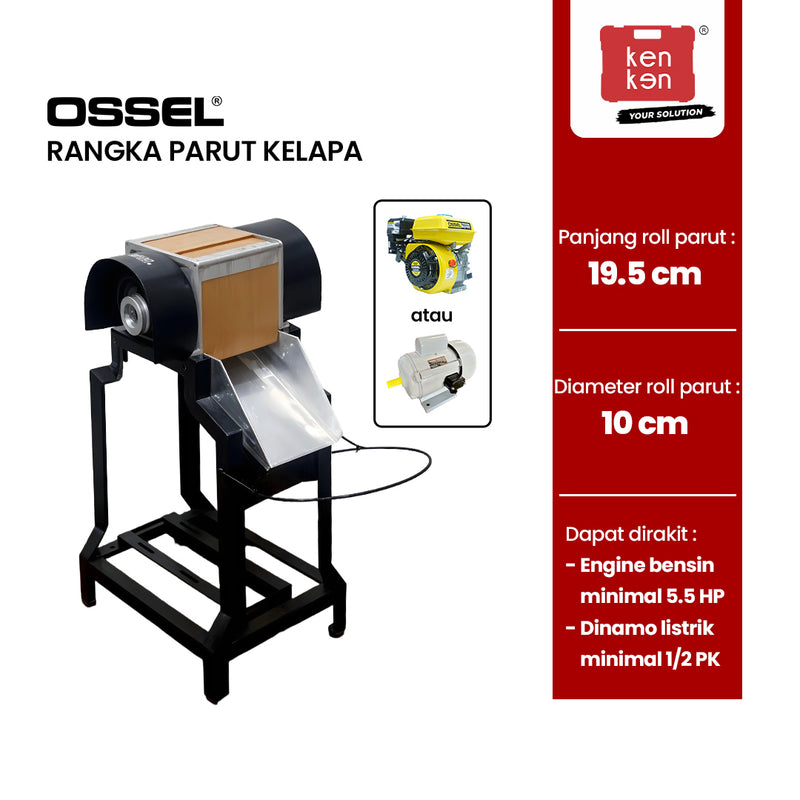 Rangka mesin parut kelapa OSSEL