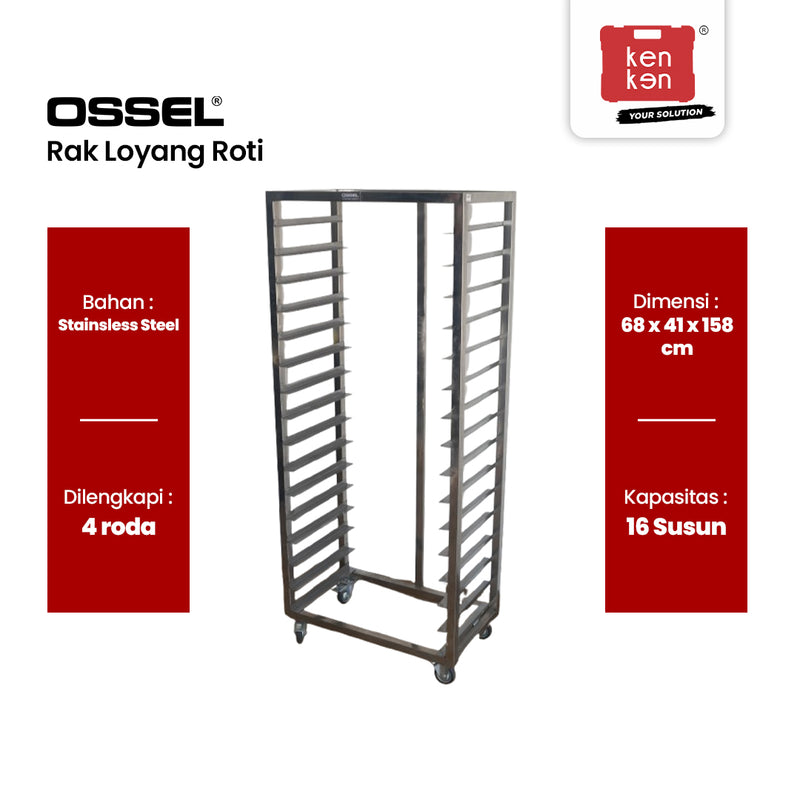 OSSEL Rak Loyang 16 Susun Stainless Steel