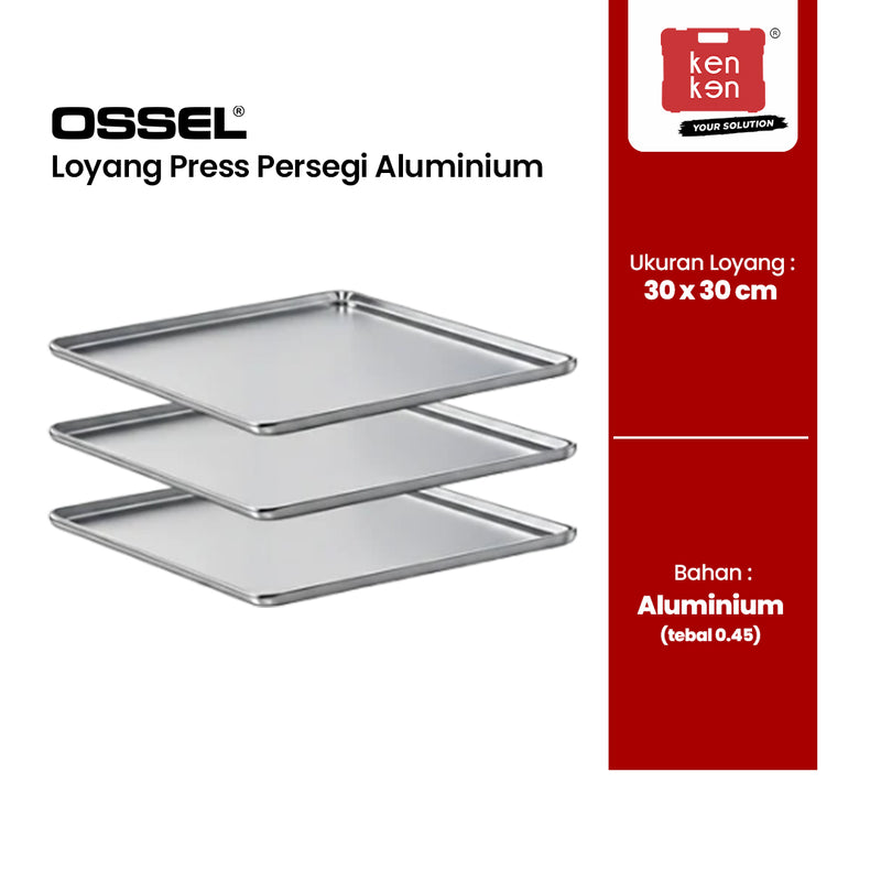 Loyang Press Persegi Aluminium 30x30x1 Cm