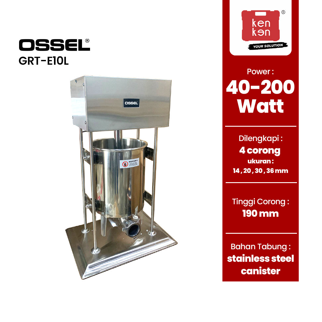 OSSEL Mesin Cetak Sosis Listrik GRT-E 10 Liter