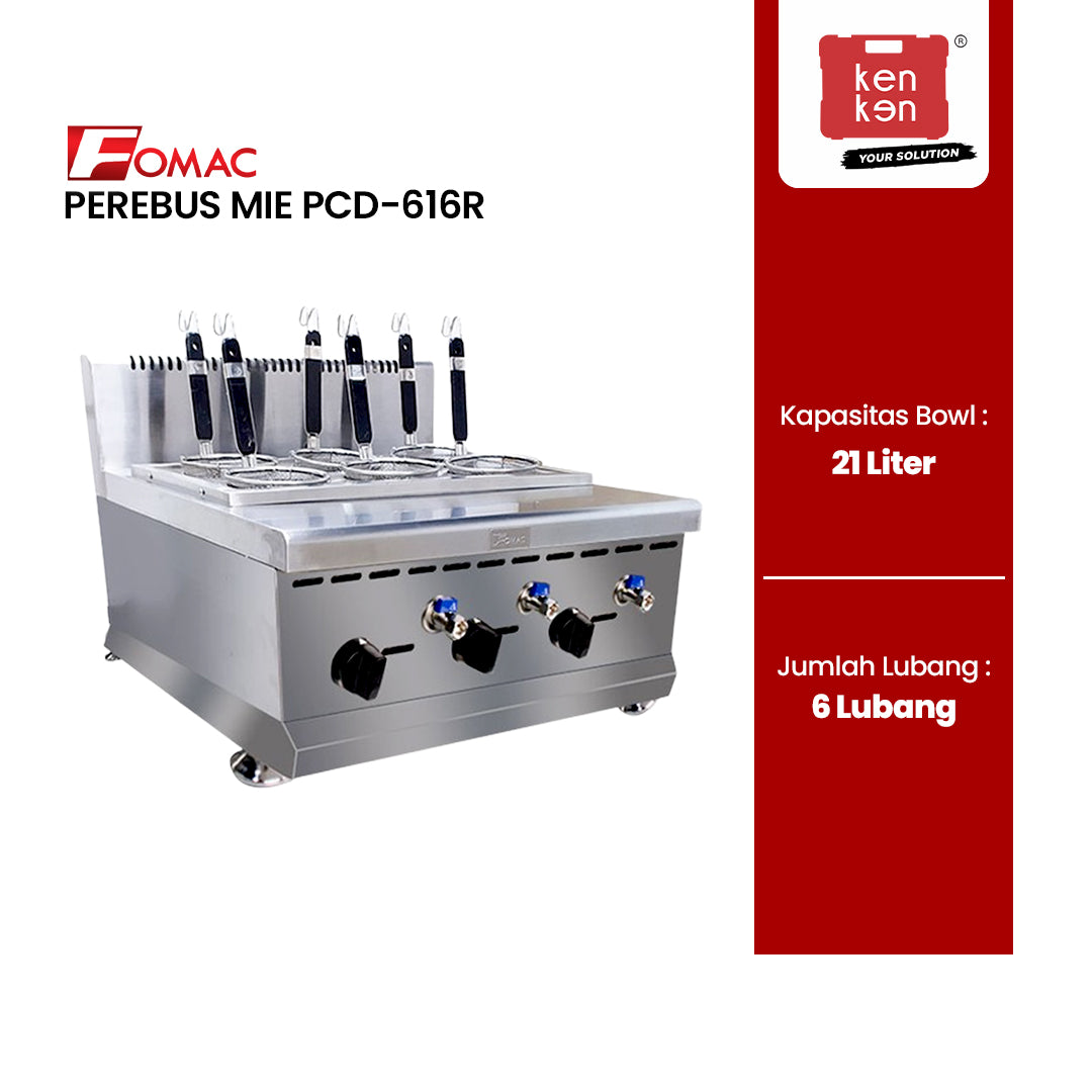 Mesin perebus mie FOMAC PCD-616R 6 lubang