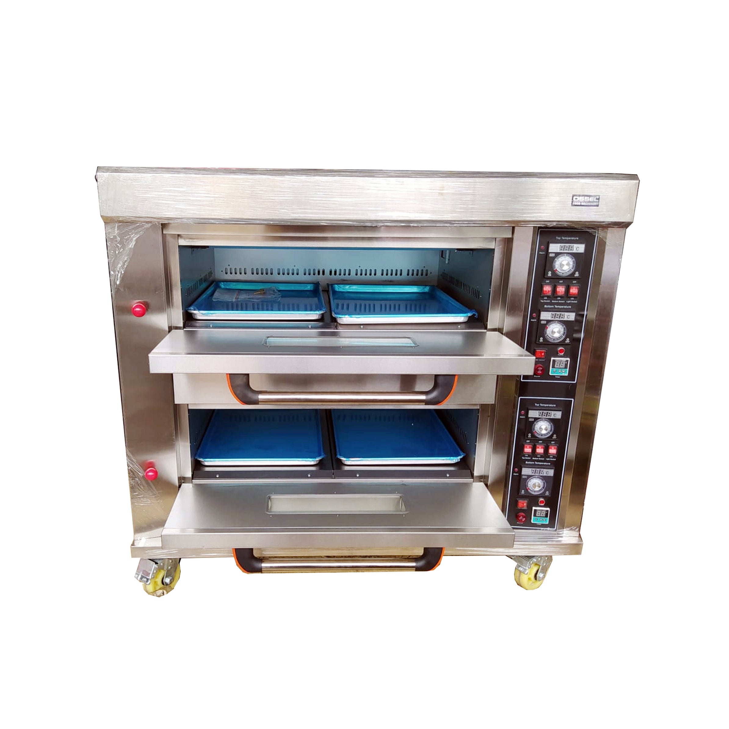 OSSEL Gas Deck Oven Roti 2 Deck 4 Trays