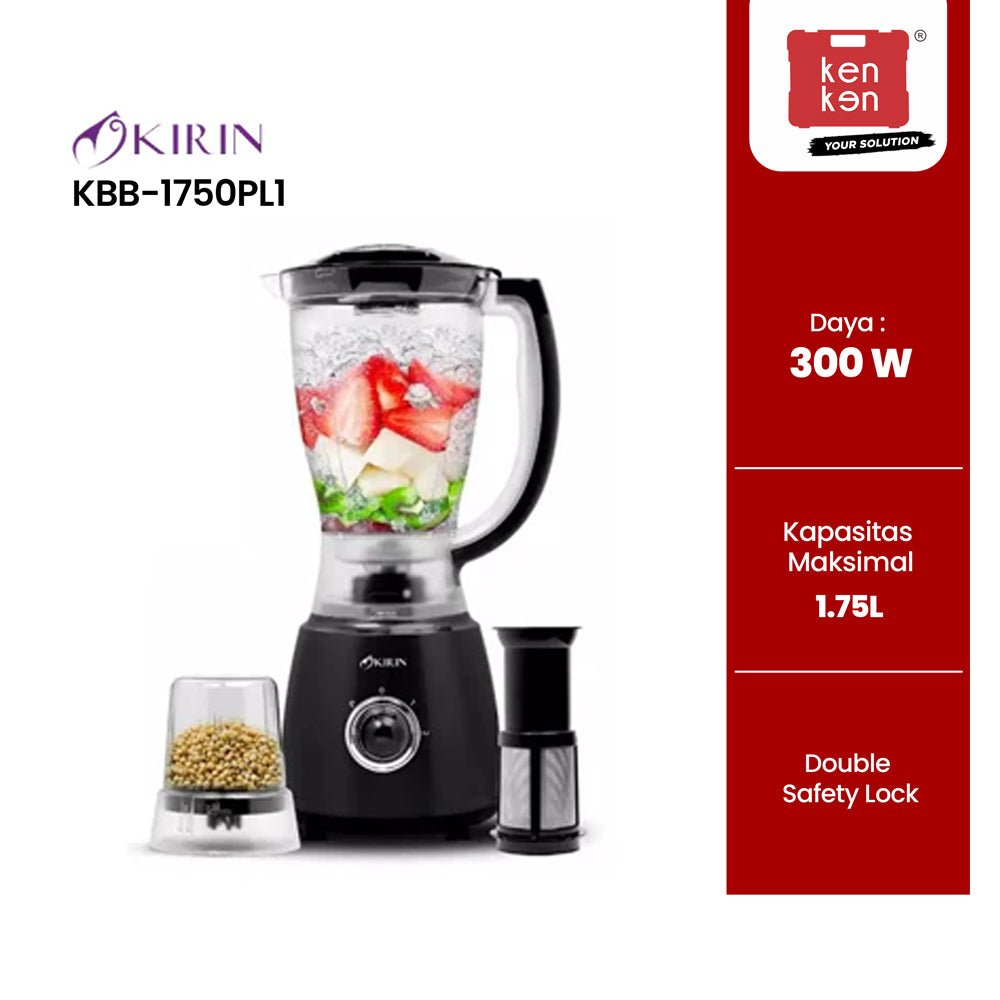 KIRIN Omni Blender 3in1 Blender Filter Dry Mill 1.75 Liter