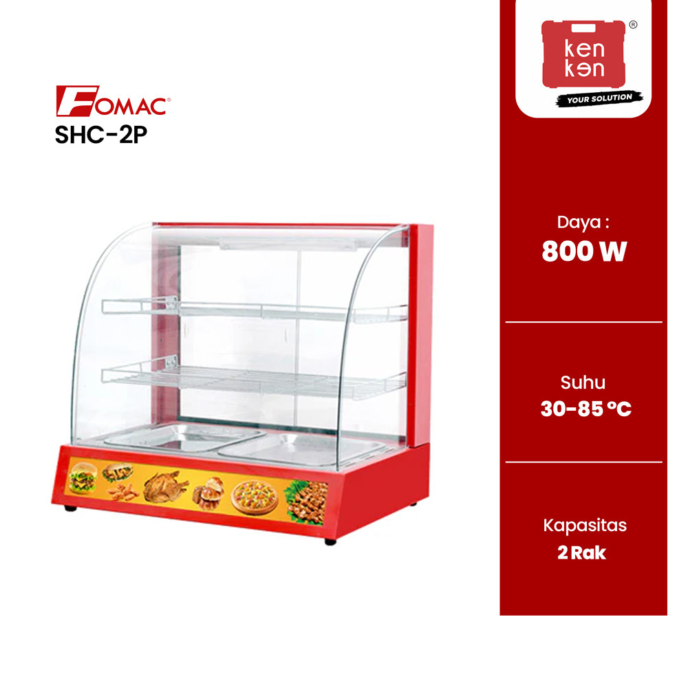 FOMAC Warming Showcase Food Display 2 Rak SHC-2P FOMAC