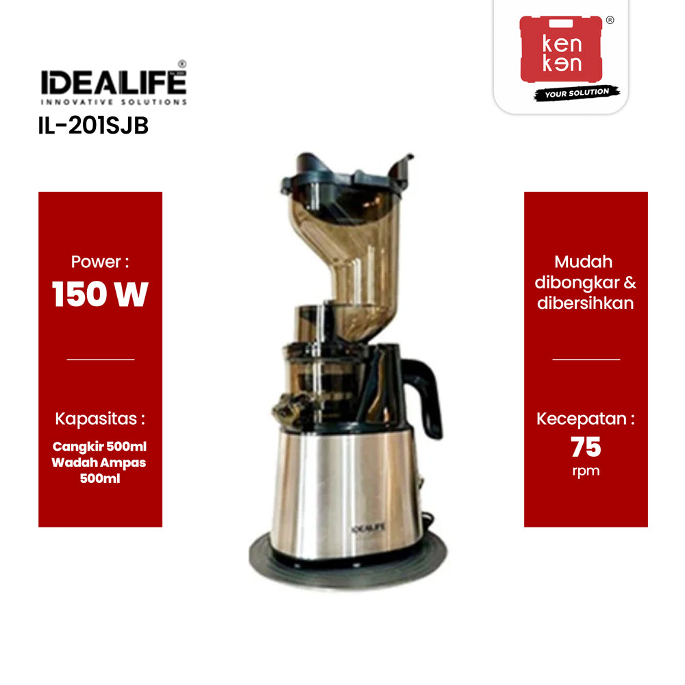 IDEALIFE Electric Slow Juicer IL-201SJB