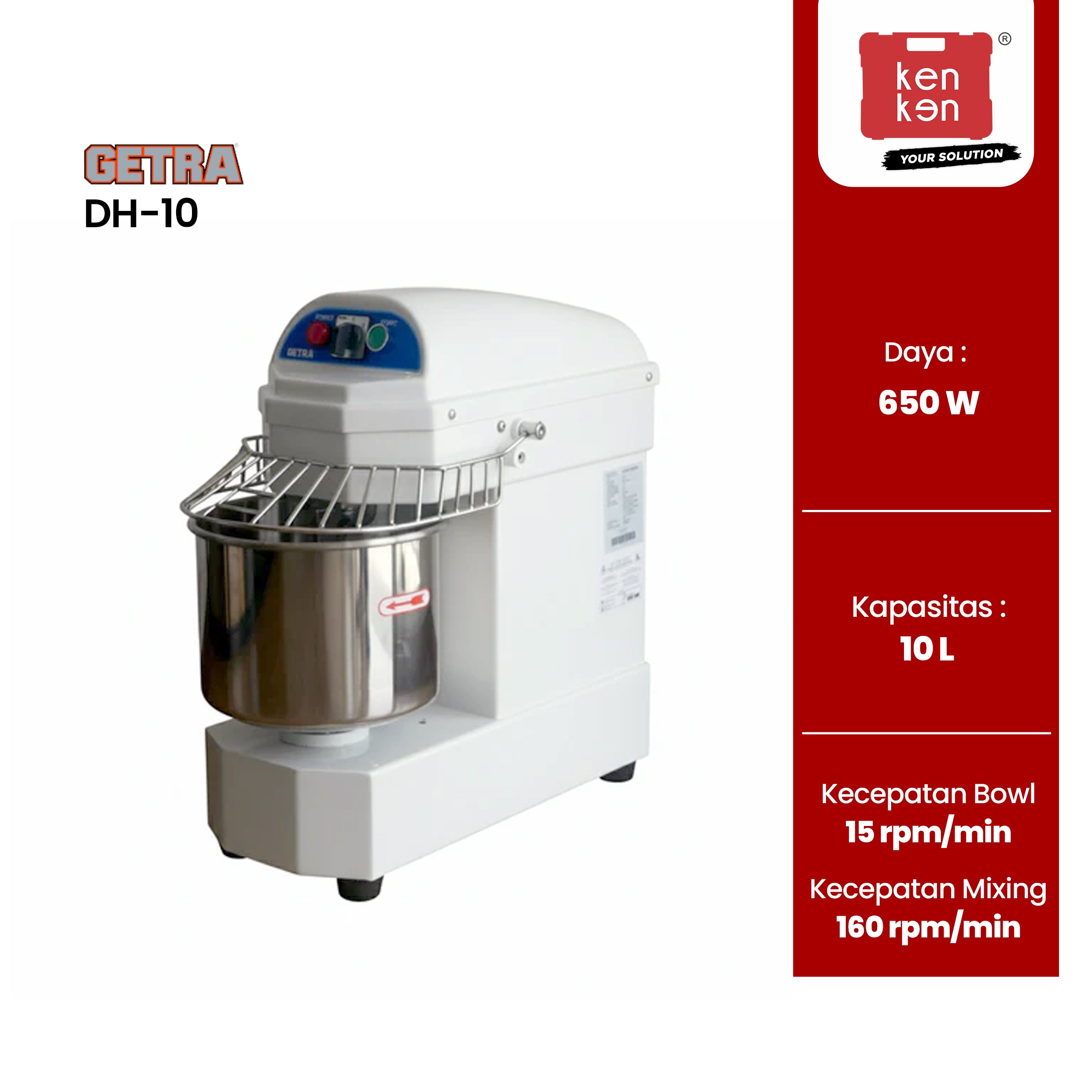 GETRA Spiral Mixer DH-10
