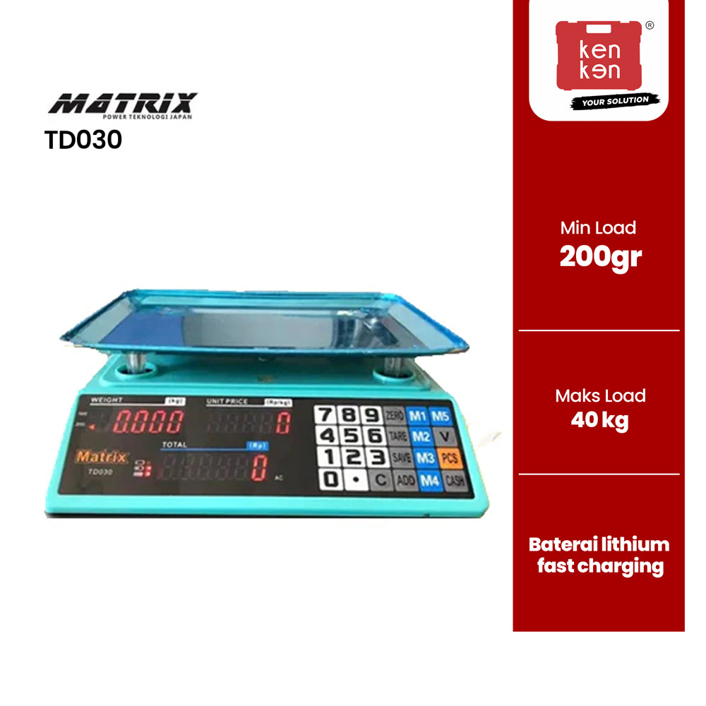 MATRIX Timbangan Digital Timbangan Elektrik 40 kg TD030